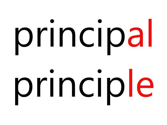 principalとprincipleの違いについて:語い